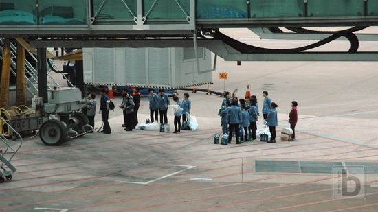 Letiště Incheon, připravené koštěmetky