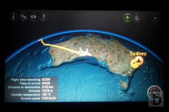 IFE mapa - rychlost 1158 km/h, jižní Austrálie
