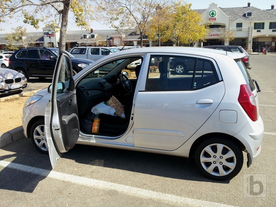 Johannesburg, půjčené auto Huydai I10 - řízení vpravo :)