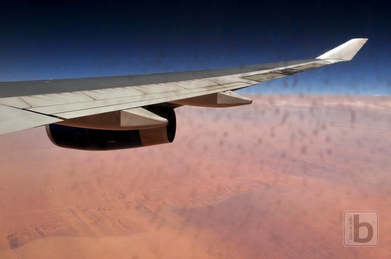 Sahara, Libyjská poušť, let JNB-LHR