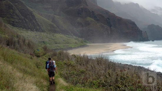 Příchod ke Kalalau Beach