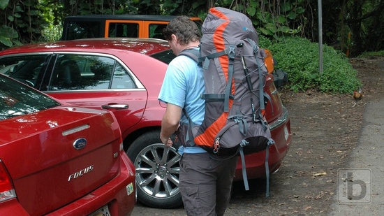 Odchod od auta na Kalalau trail