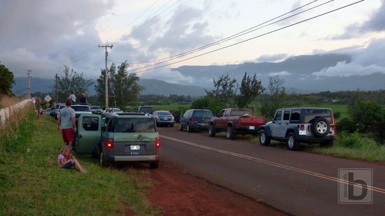 Kilauea Road, západ slunce