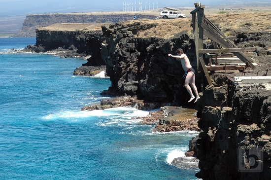 Cliff jump South Point