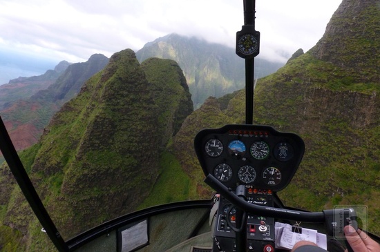 Přelet do Kalalau Valley