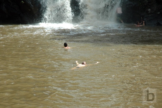 Koupel pod Waimea Valley Falls
