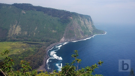 Pohled na Waipio Valley a pobřeží