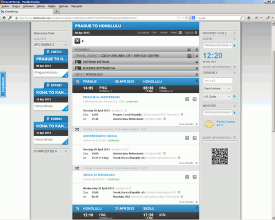 CheckMyTrip.com screenshot