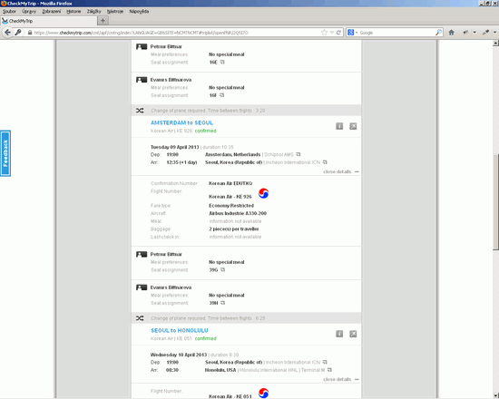 CheckMyTrip.com screenshot