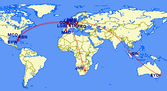 5 světadílů, 50 dní, 18 letů, 73.000 km